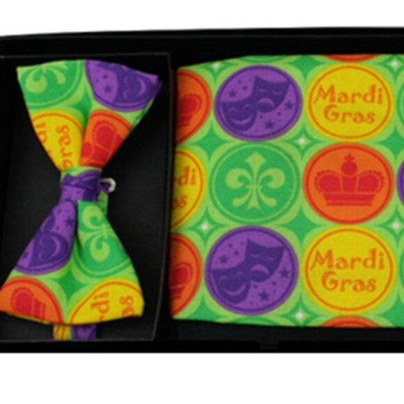 MARDI GRAS COIN CUMMERBUND & BOW TIE SET - Picture 1 of 1